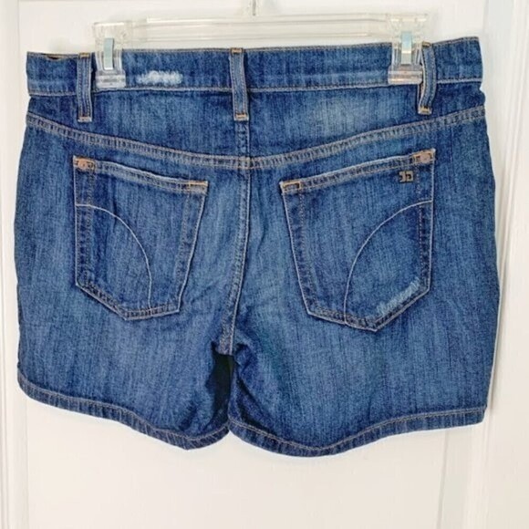 Joe's Distressed Med Wash Whiskered Cotton Denim Casual Summer Shorts - Picture 5 of 10